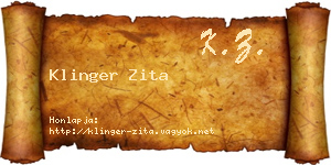 Klinger Zita névjegykártya